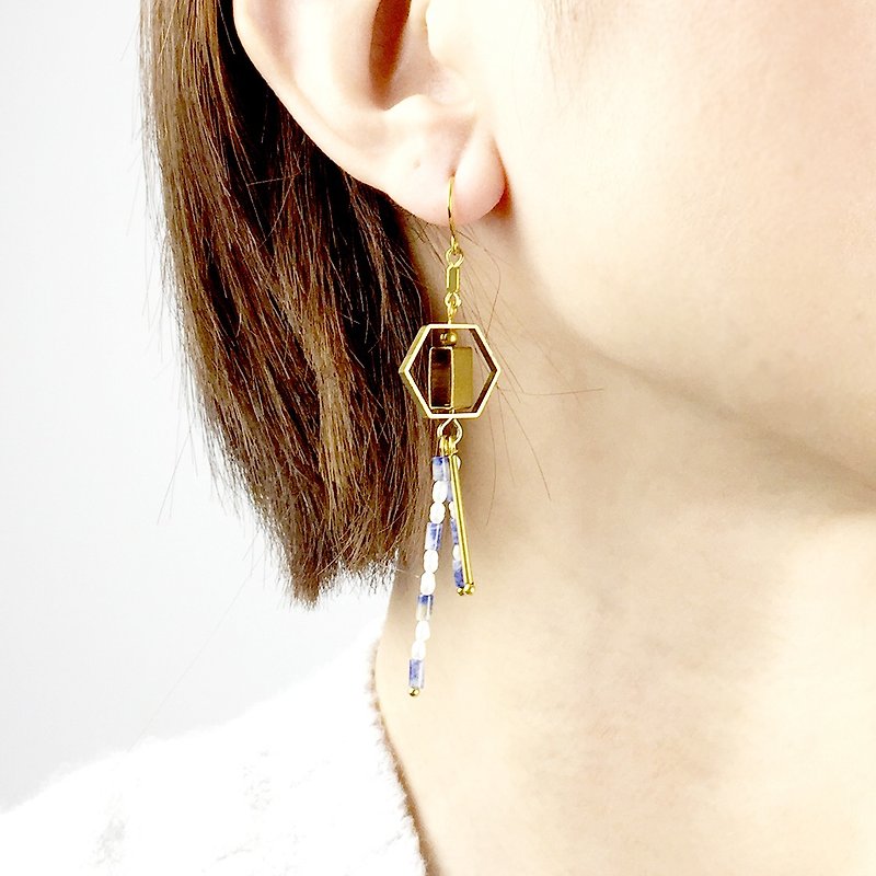 Limited Design #6 - Earrings & Clip-ons - Other Metals Gold