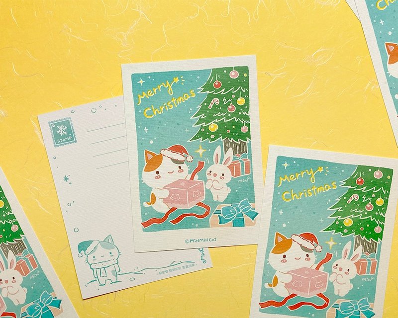 Secret Cat - Simple Series Christmas Postcards - การ์ด/โปสการ์ด - กระดาษ หลากหลายสี