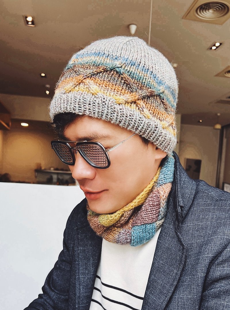 Unexpected exclamation point warm wool cap / cap / keep warm - หมวก - วัสดุอื่นๆ สีเทา