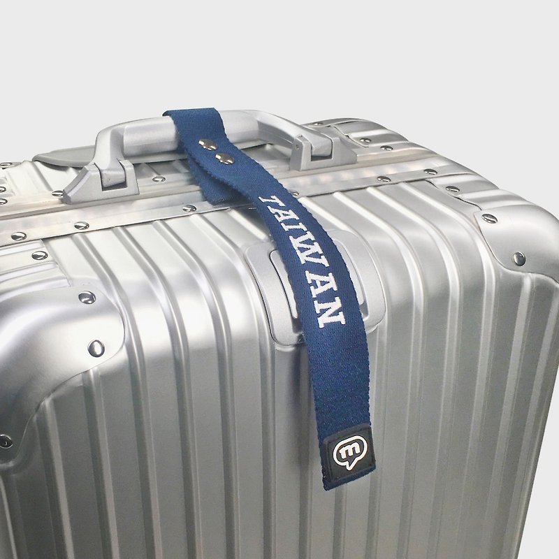 murmur customized luggage ribbon-dark blue ribbon - Luggage Tags - Cotton & Hemp Multicolor