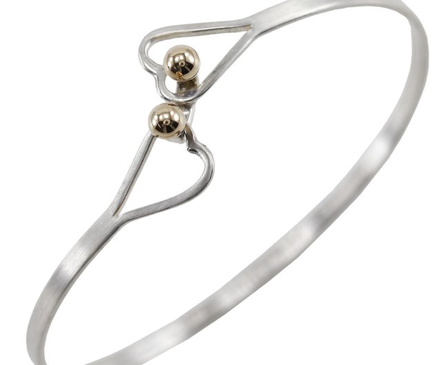 日本直送】ティファニーTIFFANY&Co. フック&アイバングルダブルハート