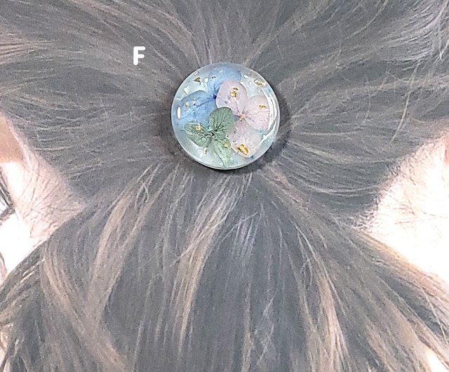 N.152】ハンドメイドヘアゴムorポニーフックドライフラワースターチス