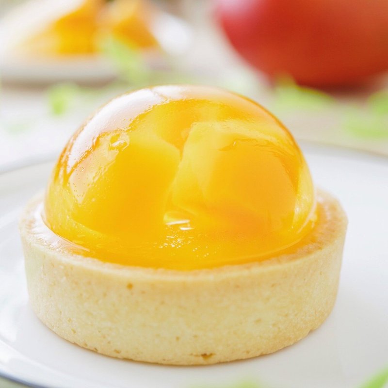 【Mina Cake】3 inch mango crystal tower - เค้กและของหวาน - อาหารสด สีส้ม