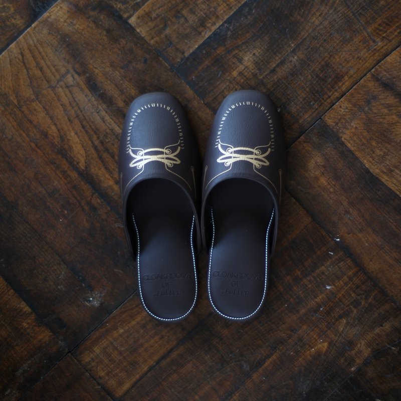 CLOAKROOMS OF .Fuller 室內拖鞋 帆船MOCASIN -咖啡 - 室內拖鞋 - 人造皮革 咖啡色