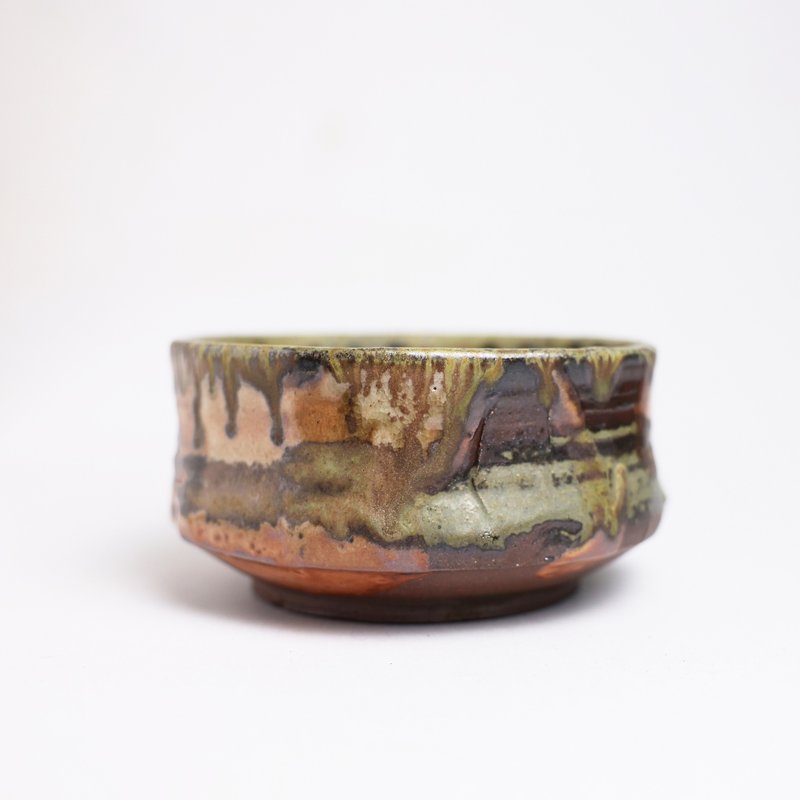 明芽窯 l 柴燒志野灰釉水方 陶水方 志野釉 陶器 茶碗 陶藝品 H6 - 茶壺/茶杯/茶具 - 陶 橘色