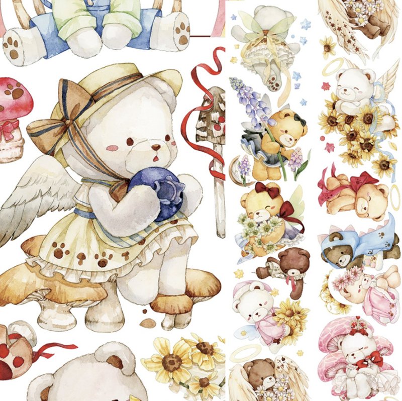 Angel Bear Landscaping PET Paper Tape - มาสกิ้งเทป - กระดาษ หลากหลายสี