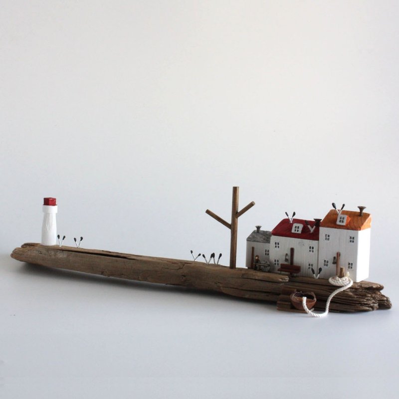 Driftwood interior - The sound of the waves and seagulls - W690 - ของวางตกแต่ง - ไม้ 