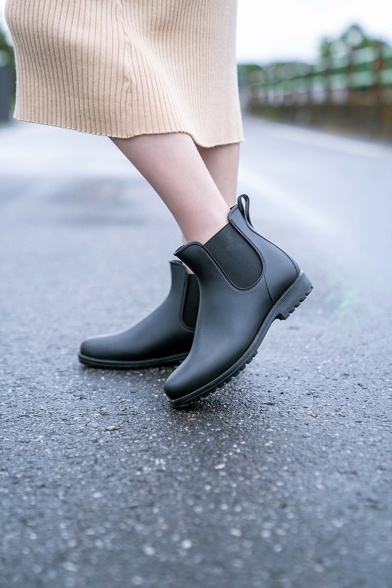 MIT晴雨二穿 側鬆緊切爾西短防水雨靴 (含加大碼) T58969 - 雨靴/防水鞋 - 塑膠 