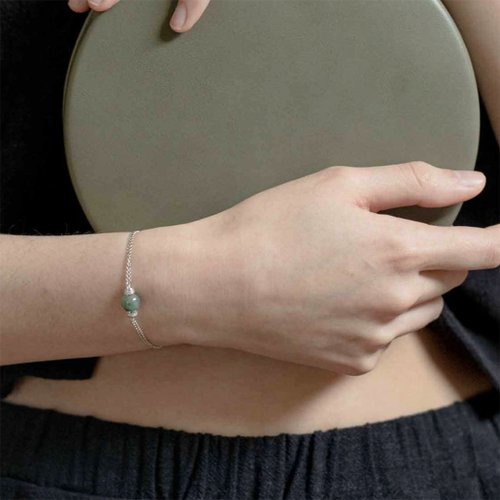 Jadeite Atelier 翠藝 飄藍花翡翠手鍊 - 天然翡翠 - 保證A玉