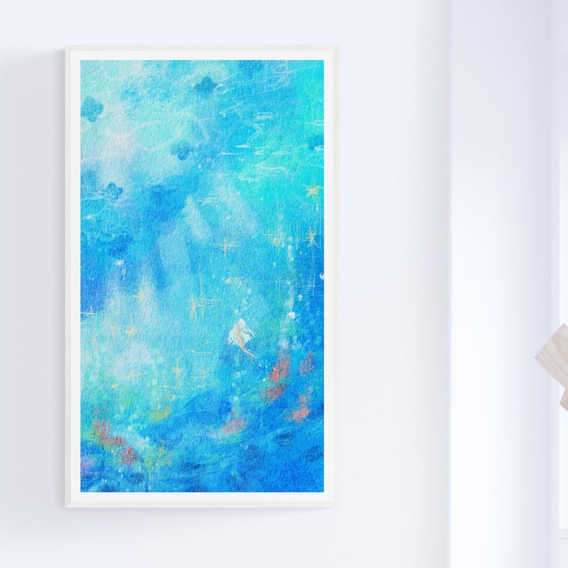 【Dive】Art micro-spray|home decoration|arrangement|hanging painting|gift|copy painting - Posters - Paper Multicolor