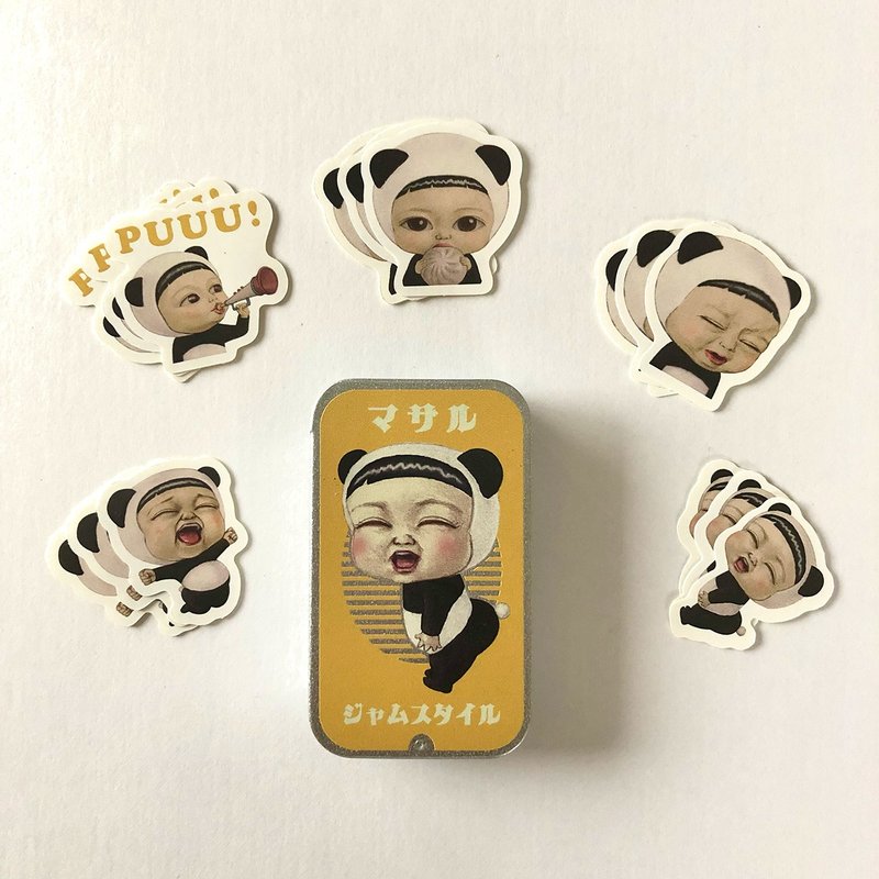盒裝貼紙 / Masaru - 貼紙 - 紙 紅色