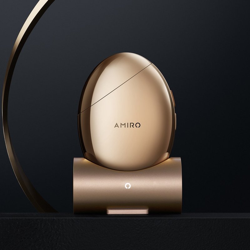 AMIRO S1 時光機黃金點陣美容儀(贈專用凝膠1條+專用塑顏面膜4片) - 刮痧板/臉部按摩 - 其他材質 金色