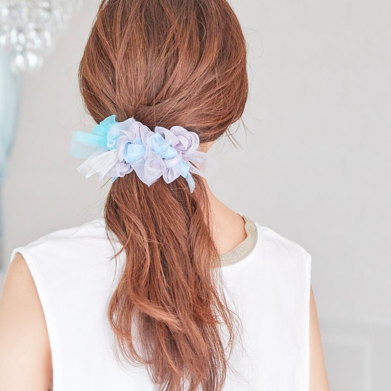 Mermaid | Colorful Braided Barrette/Hair Clip - เครื่องประดับผม - เส้นใยสังเคราะห์ สีน้ำเงิน