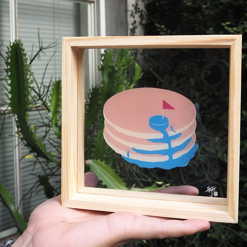 玻璃窗畫-WiFi鬆餅x實驗商品 - 擺飾/家飾品 - 玻璃 透明