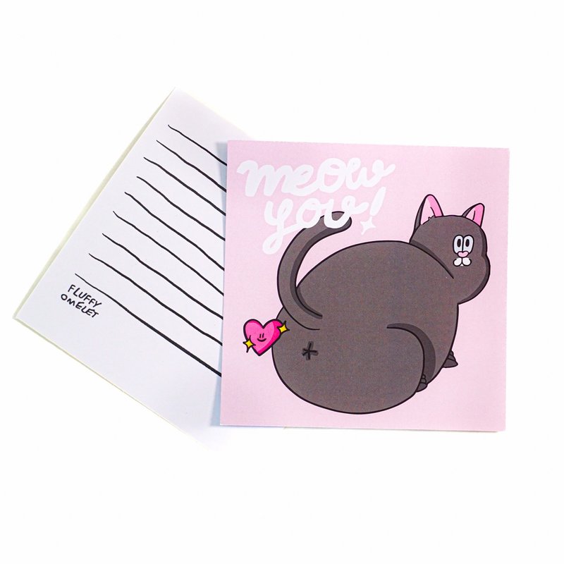MEOW YOU MINI CARD - 卡片/明信片 - 紙 多色