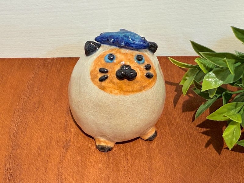 圓滾滾喵小福-A款 - 擺飾/家飾品 - 陶 卡其色