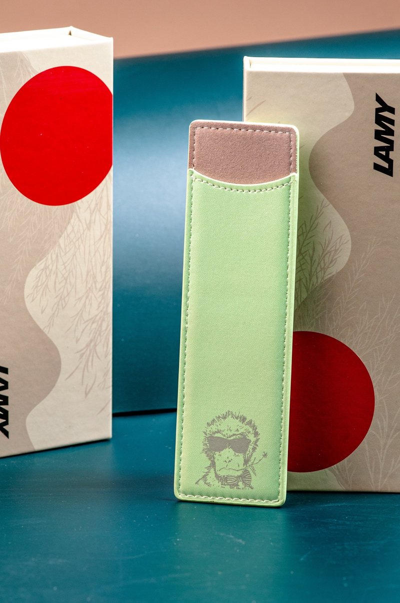 [Free engraving by laser engraving] LAMY single entry pen case / Wenqing series - mint green - กล่องดินสอ/ถุงดินสอ - หนังเทียม สีเขียว