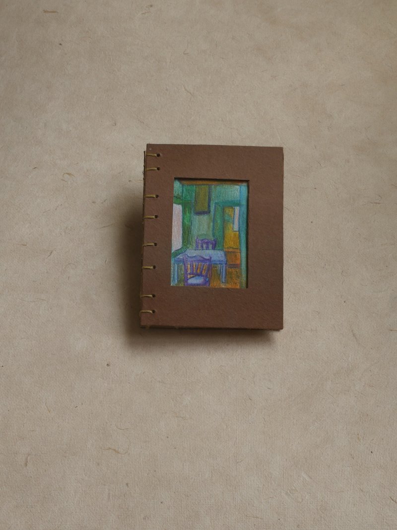 手工書/手工繪畫筆記本/手工裝訂/日記本 - 筆記本/手帳 - 紙 咖啡色