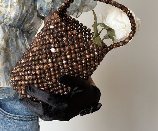 Mocha discount beaded bag