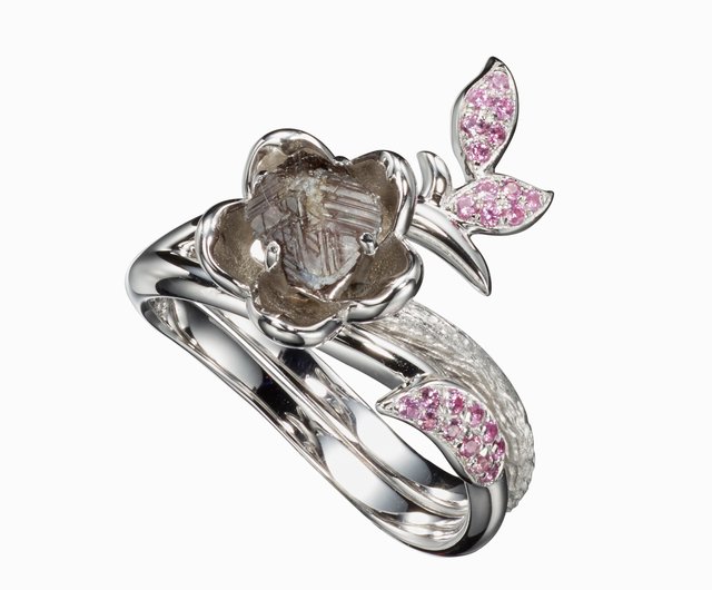 Plum Blossom Engagement Ring