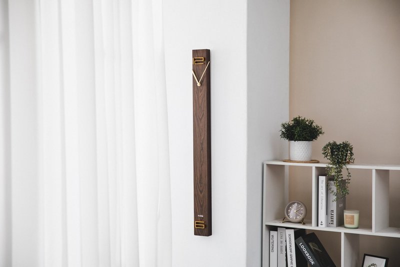 [Tuozhi Deluxe Edition] Straight Design Clock | Black, White, Dark Wood, Light Wood - นาฬิกา - ไม้ 