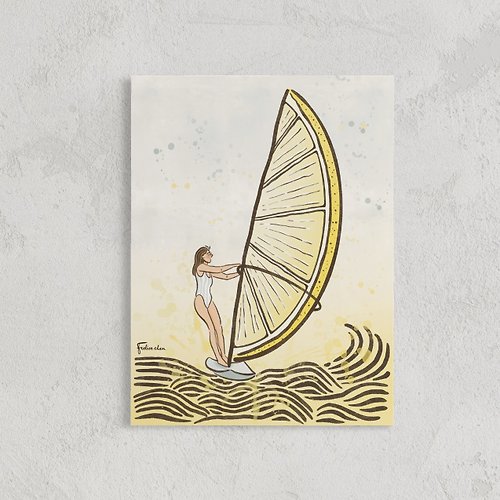 斐莉設計 Felice C. Art lemon surf 印刷畫作 牆壁裝飾 卡片