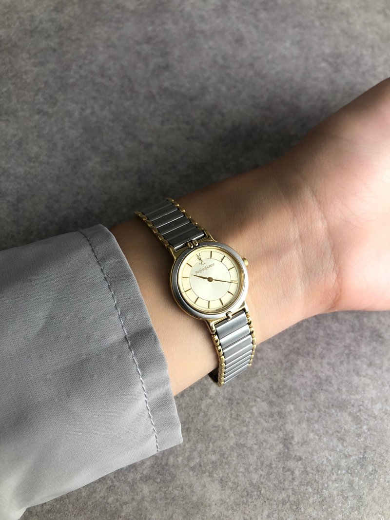 【 日本直送　名牌中古包 】Yves Saint Laurent  腕時計 シルバー ゴールド YSL ステンレススチール クウォーツ cxgd6h - 女錶 - 不鏽鋼 銀色
