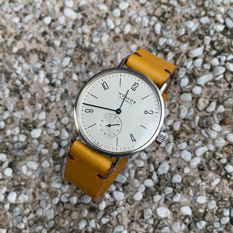 Leather watch band  handmade watch strap - สายนาฬิกา - หนังแท้ สีนำ้ตาล