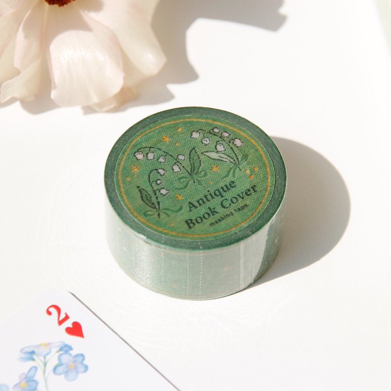 Antique Book Cover Masking Tape | May Lily - Washi Tape - Paper Green