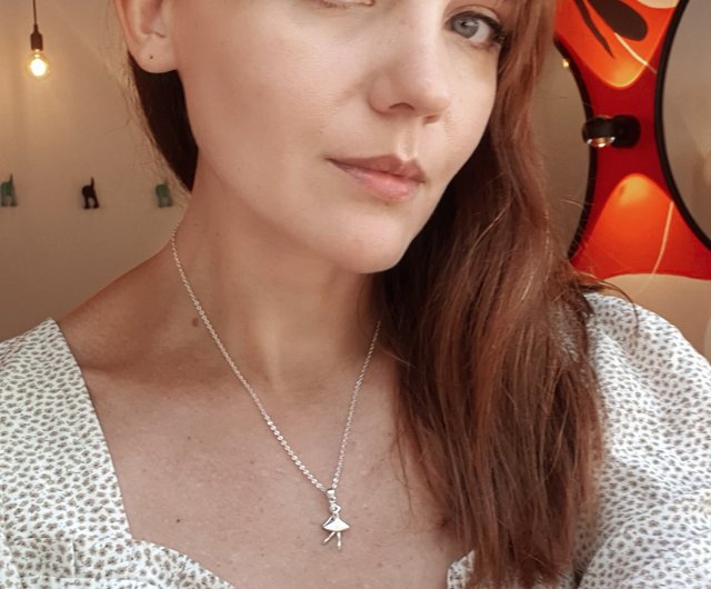 バレリーナ ペンダント ネックレス、シルバー925 、ダンサーへのギフト