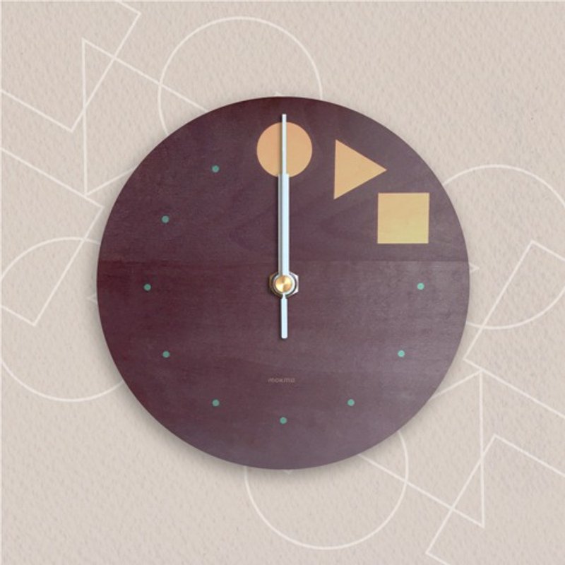 Wall Clock [Everyone is different and everyone is good] Wooden beige - Clocks - Wood 