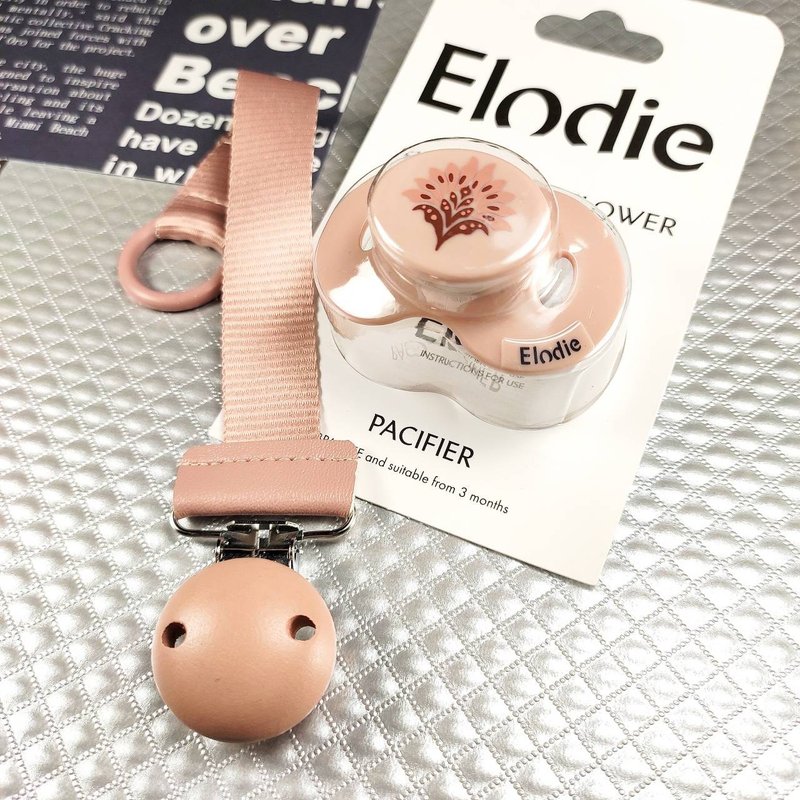 Elodie Details Pacifier + Pacifier clip Set Sweet Date Flower Shop
