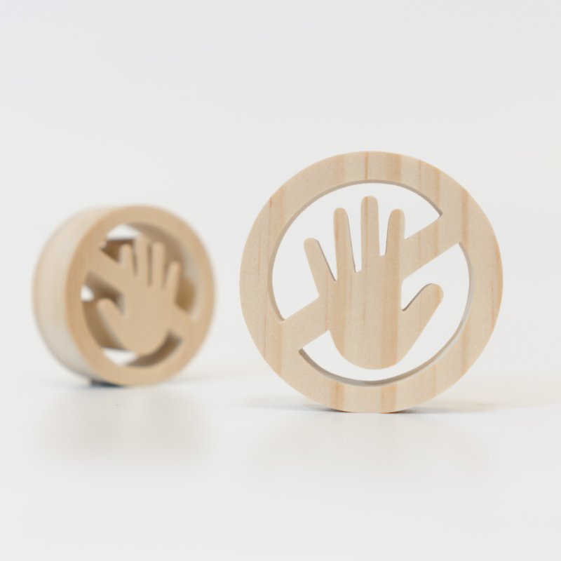wagaZOO厚切造型積木 圖形系列－禁止 - 擺飾/家飾品 - 木頭 卡其色