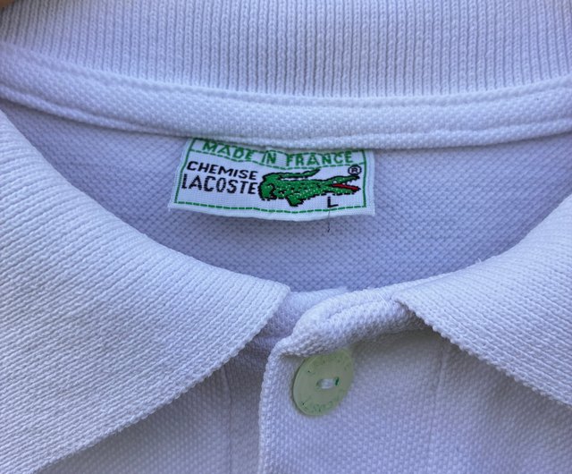 ヴィンテージ ラコステ ホワイト クラシック ポロシャツ