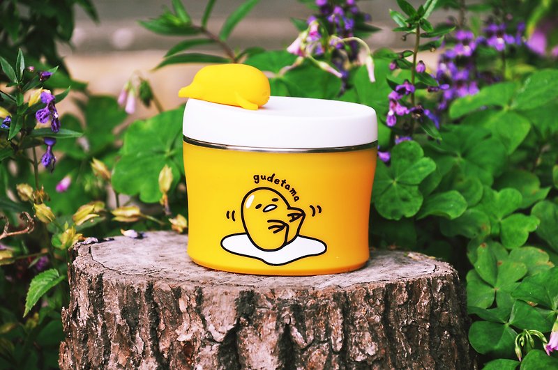 【Brother Egg Yolk Sibao Chocolate Cup】Sanrio Folding Silicone Green Cup Accompanying Cup - Cups - Silicone Yellow