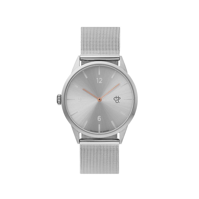 瑞典品牌 - Johanna系列 銀錶盤 - 銀米蘭帶可調式 手錶 - 女裝錶 - 不鏽鋼 銀色