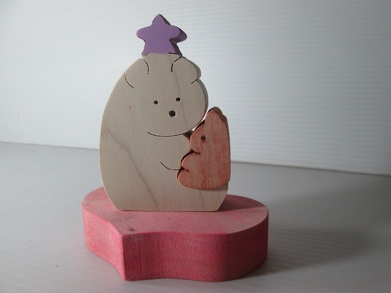 くま　ツリー Japan postage 164yen - 知育玩具・ぬいぐるみ - 木製 ピンク