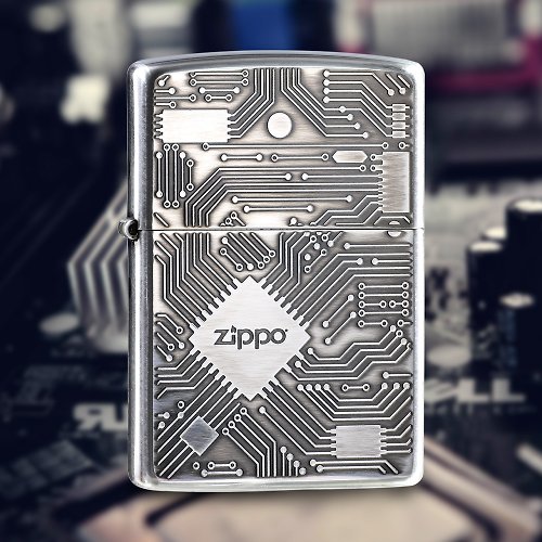 Zippo 【ZIPPO官方旗艦店】電路板設計防風打火機 ZA-2-49A