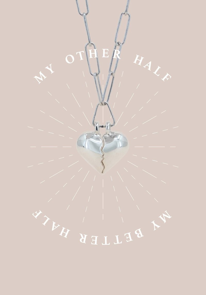 OTHER HALF NECKLACE - 項鍊 - 銀 