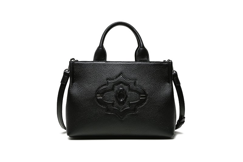 Genuine Leather Messenger Bags & Sling Bags Black - TAYLOR EDGE TOTE / BLACK