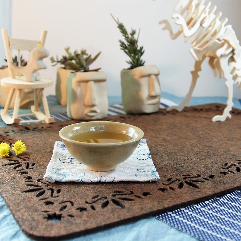 黃釉茶杯-容量約80ml - 茶壺/茶杯/茶具 - 陶 金色