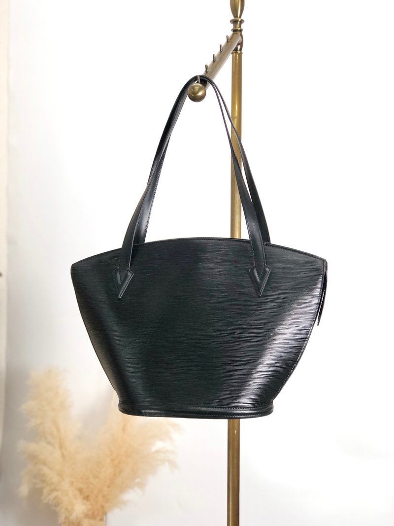 【 日本直送　名牌中古包 】LOUIS VUITTON ルイヴィトン エピ トートバッグ ブラック レザー M52262 サンジャック オールド mgzr84 - 手提包/手提袋 - 棉．麻 黑色