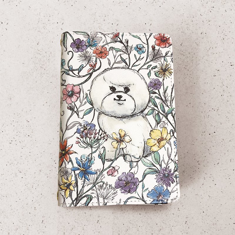 Bichon frize & Flowers Passport Case - Other - Faux Leather 