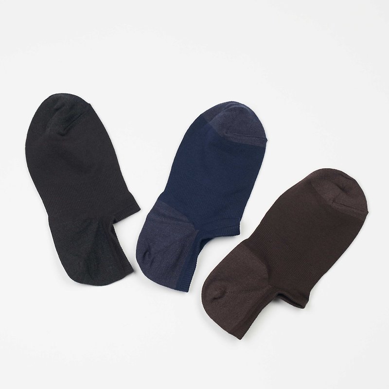TECHWEAR-除臭機能隱形襪-兩入組-藏青/深灰/深咖啡不挑色 - 襪子 - 棉．麻 多色