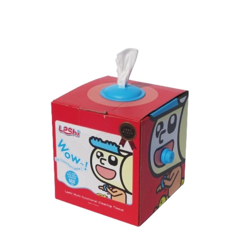 LESHI baby wet and dry wipes - 100 packs/single box - ผ้ากันเปื้อน - ผ้าฝ้าย/ผ้าลินิน ขาว