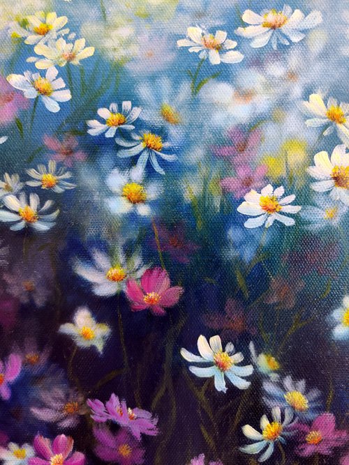 キャンバス油絵 専用春を告げる花スノードロップ