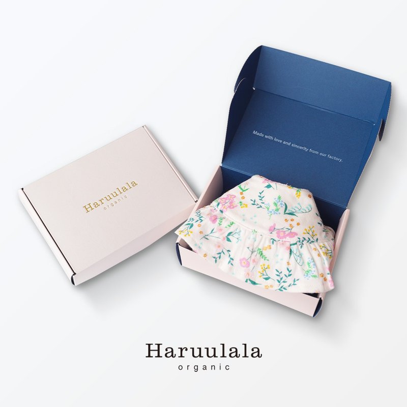 日本Haruulala【女寶 圍兜兜禮盒】口水巾禮盒 有機棉 可繡字 - スタイ - コットン・麻 