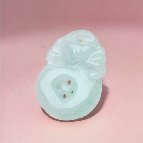 瓔珞珠寶盒 E.L.Jewelry Box 【福在眼前】淡綠翡翠福貝項鍊 | 天然緬甸玉A貨翡翠 | 送禮