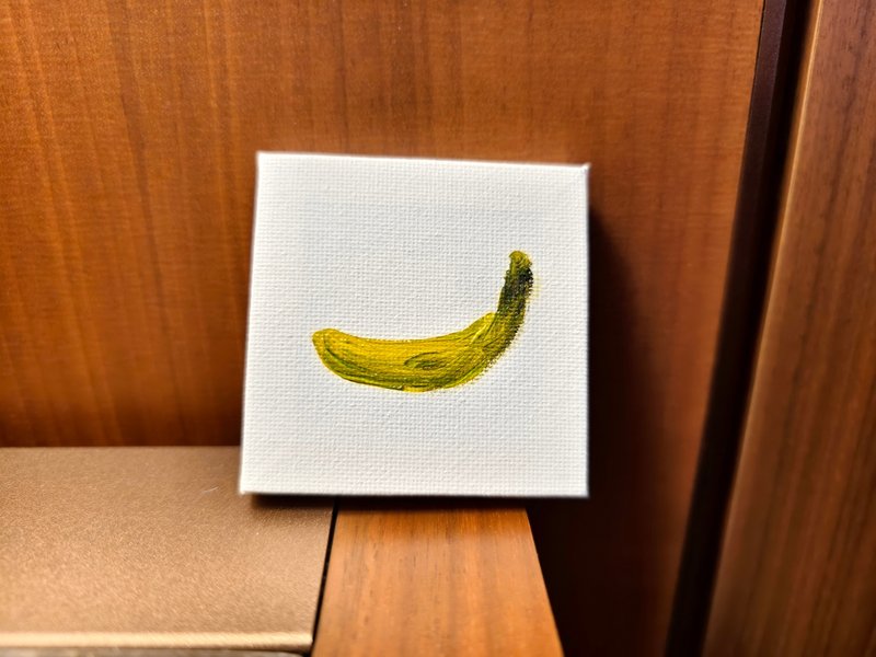 香蕉/迷你掛畫/壓克力水彩畫/無框畫/裝飾畫 - 海報/掛畫/掛布 - 棉．麻 
