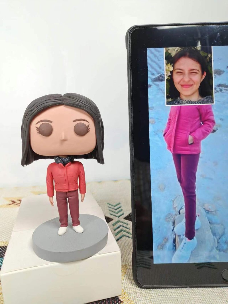 【客製化3D人像公仔】訂製手工Funko Pop男生朋友老公生日禮物 - 公仔/玩偶 - 黏土 多色
